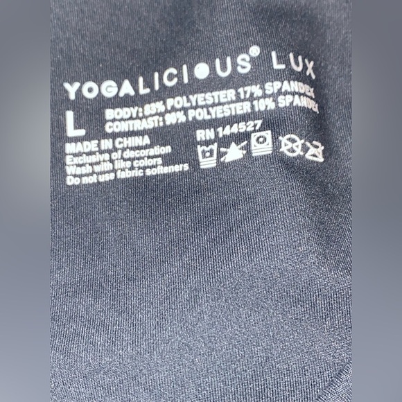 Yogalicious High Rise Women Slimming Stretch Gray Legging Large Ultra Soft - Picture 3 of 6